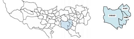 東京都区西南部（二次医療圏）の地域包括ケアシステムのイメージ地図